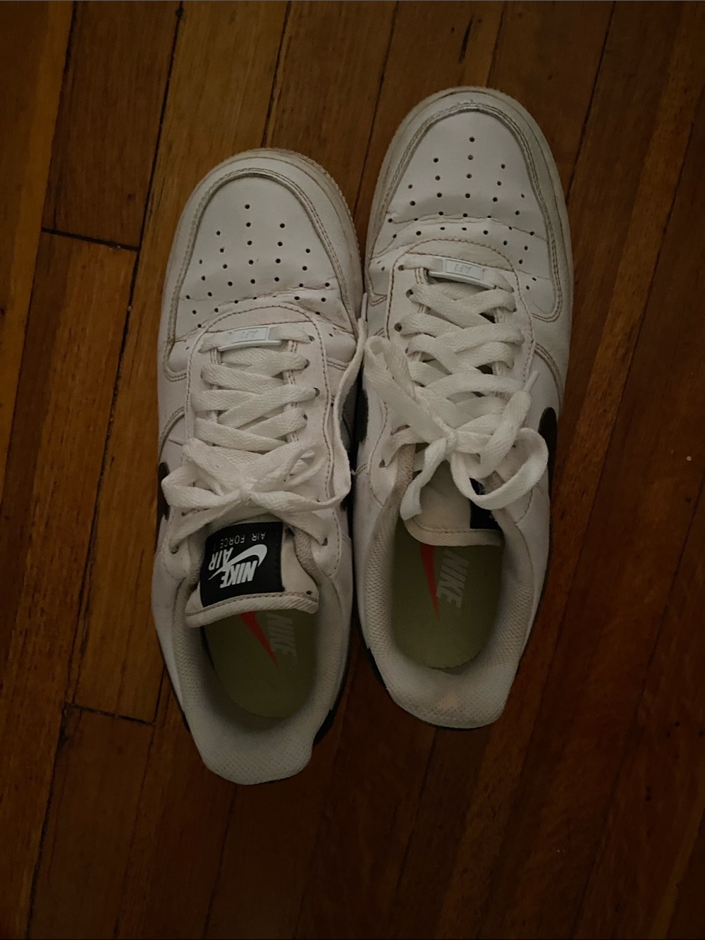 Nike White and BlackAirforce One Low-Top Sneakers